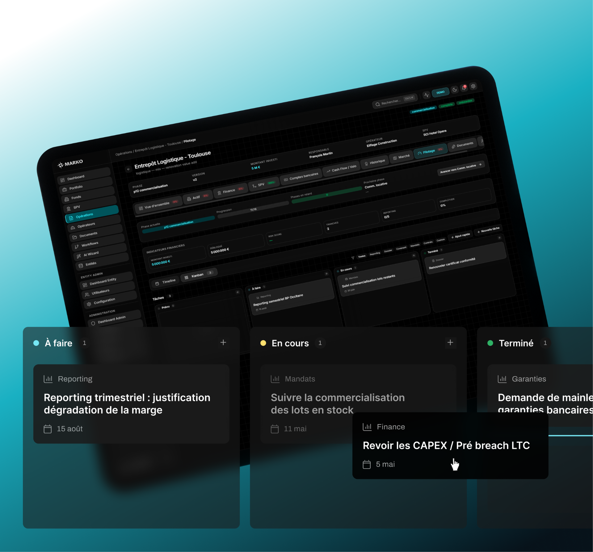 MARKO — Pilotage opérationnel sur tablette
